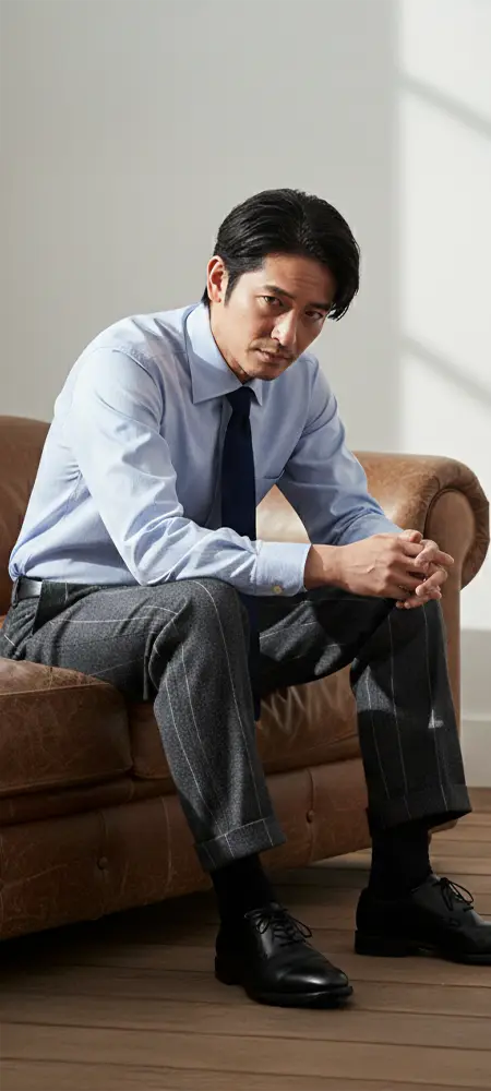 THOMAS MASON SAXE BLUE TWILL