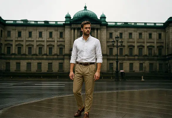 ACORN WHITE OXFORD SHIRT