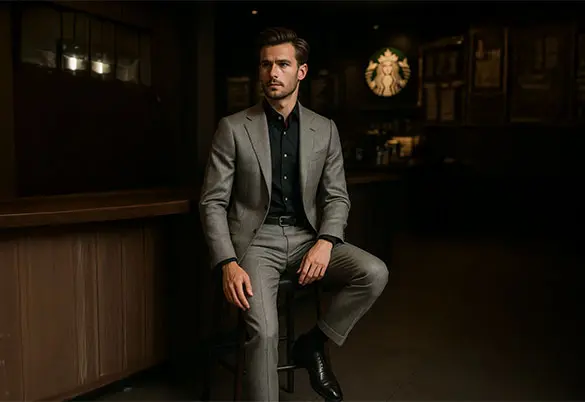CANONICO VINTAGE HERRINGBONE SUIT