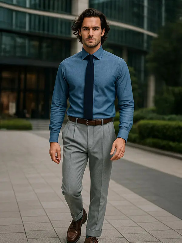 CANCLINI BLEACH DENIM SHIRT