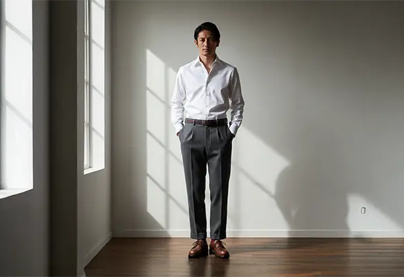 Wrinkle-free White Broad Shirt