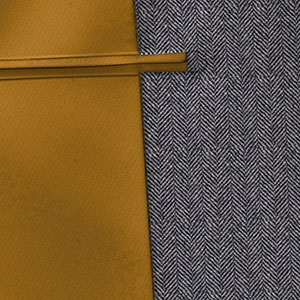 Sustainable Tweedブラック ヘリンボーン(MK101164)