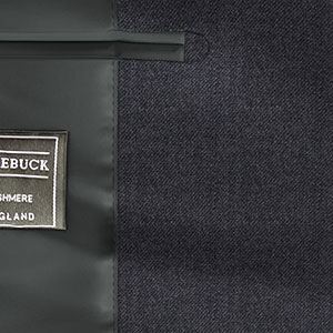 BOWER ROEBUCK Super120s カシミア混チャコールグレー ツイル(NB101260)