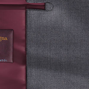 Zegna Electa ライトグレー メランジ ツイル無地 (KG101338)