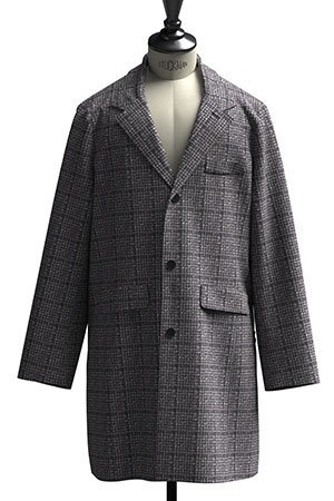 CANONICO JACKETING FLANNEL グレー/アイボリー格子(NB101270)