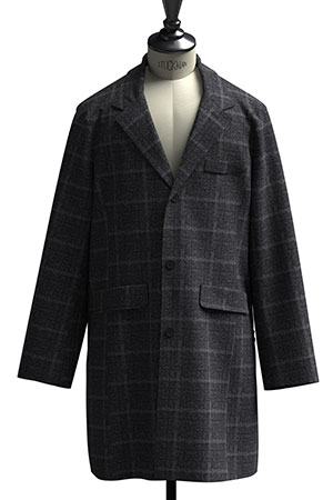 CANONICO JACKETING FLANNEL グレー/グリーン/ネイビー グレンチェック(NB101271)