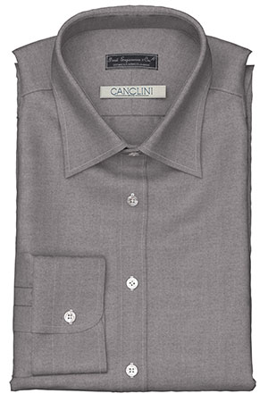 CANCLINI FLANNELアッシュグレーブラウン ツイル(Y101697)