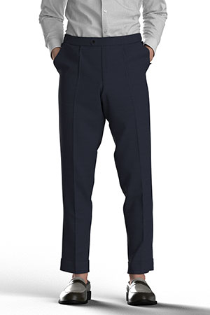 TAILORED WOOL ブライトネイビー＆ブルー ストライプ(MK102195)