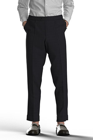 TAILORED WOOL ネイビー シャドー ストライプ(MK102197)