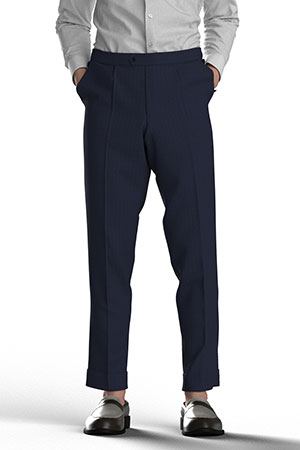 TAILORED WOOL ブルー シャドー ストライプ(MK102198)
