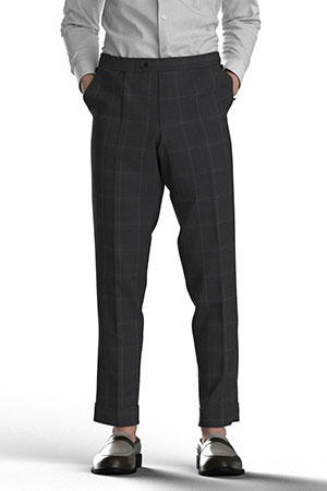 TAILORED WOOL グレー ウインドウペン(MK102200)