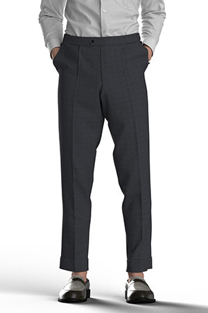 TAILORED WOOL グレー 小柄チェック(MK102204)