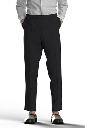 TAILORED WOOL ネイビー無地(MK102206)