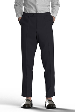 TAILORED WOOL ネイビー無地(MK102207)