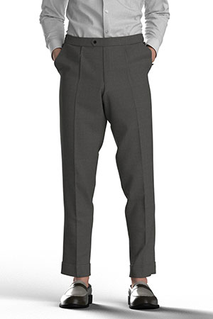 TAILORED WOOL グレー メランジ無地(MK102210)